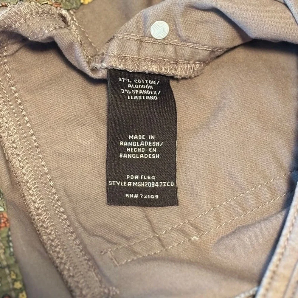 Dakota Blue Utility Shorts Women 6 Brown Cotton Stretch Boho Cargo‎ Pockets